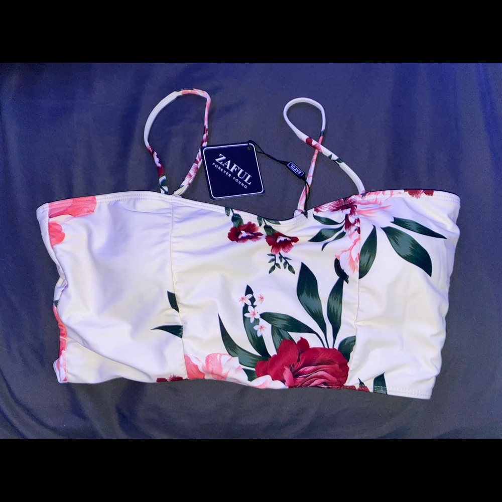 Zaful floral bikini top